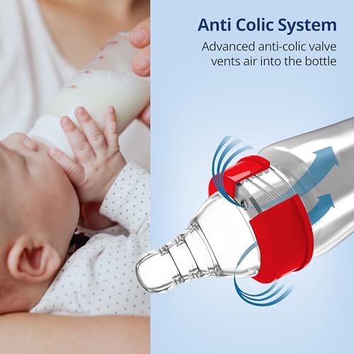 Image of LuvLap Anti-Colic Essential Teat /Nipple for Slim Neck Bottle,4Pcs Variable Flow, 9M+, Made ofSoft & Flexible Silicone, Mimics Breastfeeding, Leak Proof, Bpa Free, Comes with Sturdy Base