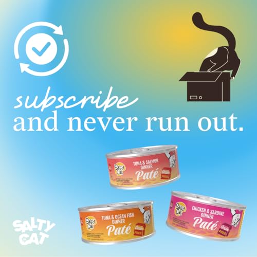 Image of Salty Cat Captain's Catch Dinner Pate Variety Pack Cat Food for Cats, 12 Cans (3 oz Each)
