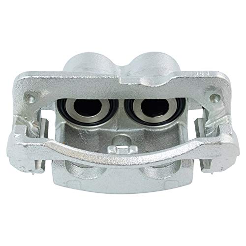 Image of TRQ Driver and Passenger Side Brake Caliper Set Caliper Brackets Hardware Compatible with 99-04 Chevrolet Silverado 1500 01-10 Silverado 2500 HD 03-06 Express 2500 Van 7300LB GVW 99-04