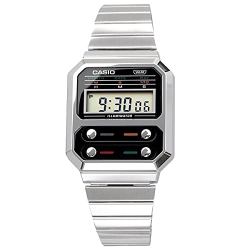 [カシオ] CASIO デジタル 腕時計 復刻デザイン A100WE-1A メンズ 海外モデル シルバー [並行輸入品] 商品画像3