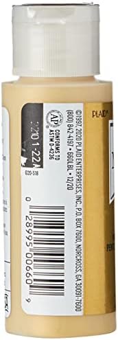 FolkArt K660 Metallic Acrylic Paint in Assorted Colors (2 oz), 6102, 2 Ounce Gold (Pure Gold)