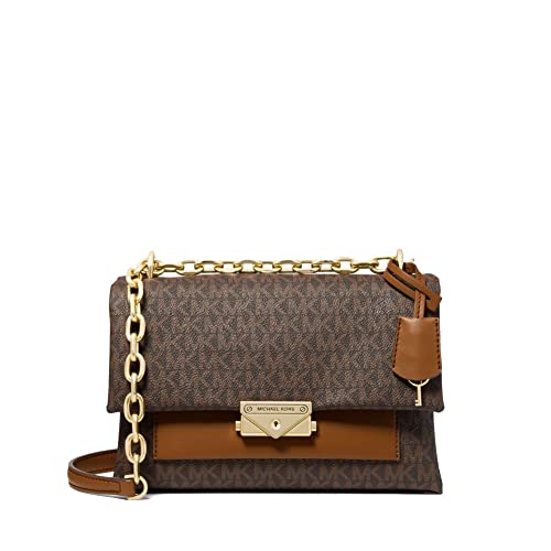Image of Michael Kors Cede Medium Flap Chain Shoulder Bag
