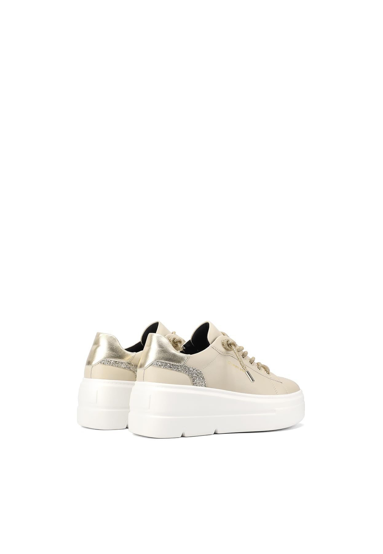 QUEEN HELENA X31-13 - Tenis deportivos para mujer con plataforma y cordones brillantes
