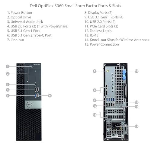 Image of Dell OptiPlex 5060 SFF Small Form Desktop Computer PC, Intel 6-Core i5-8500 @ 3.10 GHz, 32GB DDR4 RAM, 1TB SSD, 4K Support, VGA, DisplayPort, BT, WiFi, Windows 11 Pro (Renewed)