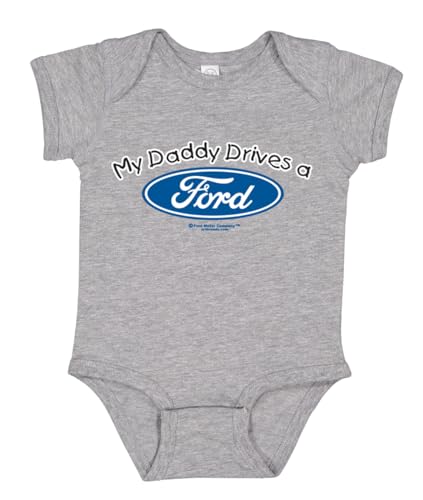 Image of My Daddy Drives a Ford Cars and Trucks Baby Creeper Boys Girls Infant Bodysuit