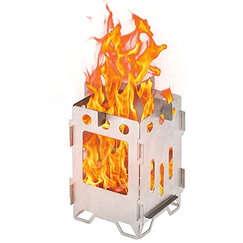 Fogão Externo, Romacci Fogão de acampamento dobrável de titânio Fogão de cozinha ultraleve ao ar liv