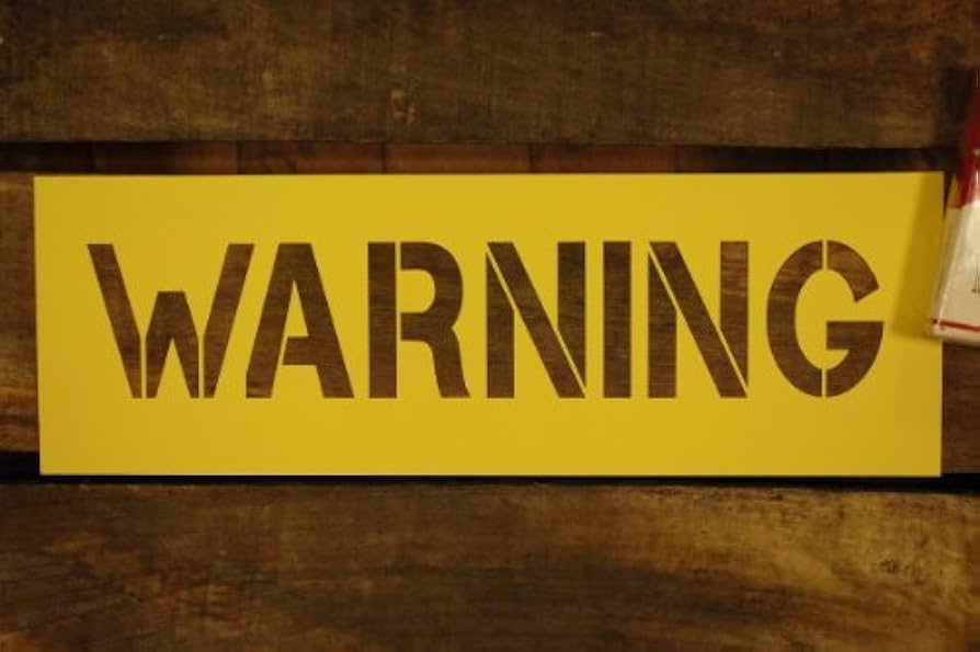 Amazon | 【紙製 ステンシル シート A4】 Warning ワーニング