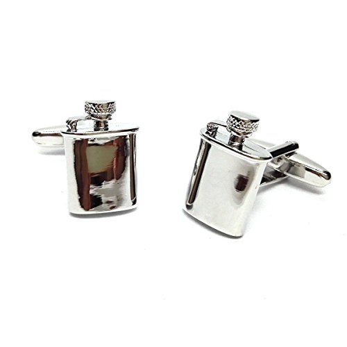 Mancuernillas para hombre diseño exclusivo chapadas en rodio