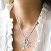 Buyongwant Double Cross Necklace Y2k Irregular Diamond Embedding Trend Hip Hop Fashion Retro Pendant Necklace