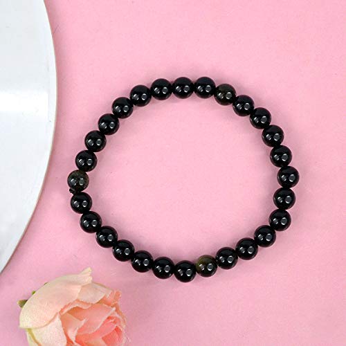 Image of Reiki Crystal Products Certified Natural Crystal Stone Bracelet 6 mm Round Beads for Men & Women | Premium Gemstone Jewellery Collection | Reiki Charged | Multiple Stone Variants Available