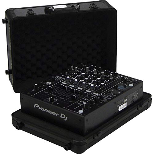 Flight Case Noir pour Lecteur CD ou Table de Mixage DJ Walkasse Case 12'' CDJ/DJM Trolley W Black - Compatible avec différents modèles Pioneer DJ, Technics, Reloop,...