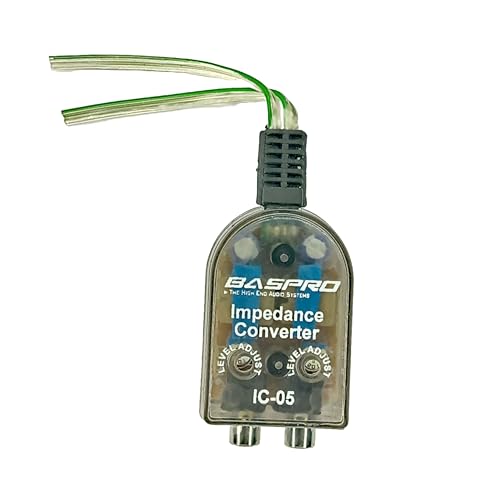 BASPRO ABS IC-05 Hi-Low Converter With Noise Filter Adjustable Speaker Cable To RCA Adapter With Line Out Audio Impedance Converter For Car Audio Connection Systems