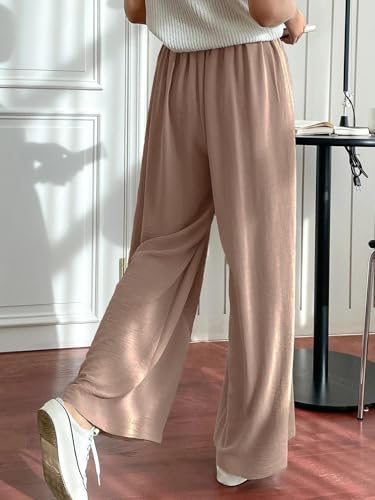 Image of KOTTY Women's Solid|Pull On|Wide Leg Style|High Rise|Casual Wear Pant