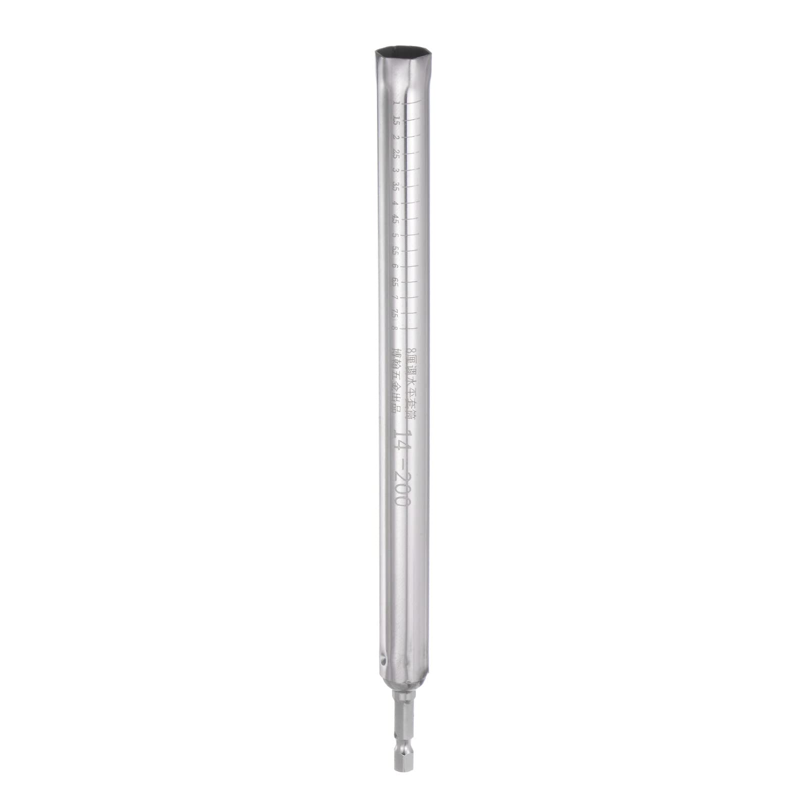 sourcing map Hollow Socket, 14mm x 200mm Deep Well Power Nut Driver 1/4" Quick-Change Hex Shank for Used with Impact Drivers