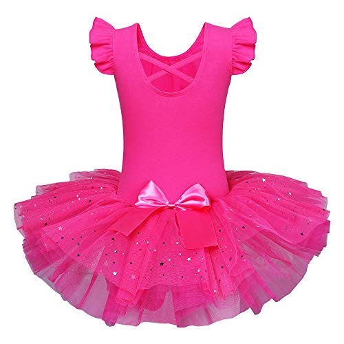 Baohulu Ballet Leotards For Girls Full Skirted Dance Tutu Dress Party Costumes B184_Hotpink_Xxl #TOP1