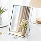 Gosider Eitelkeitstisch Tischspiegel Rechteckig Schminkspiegel Einseitig 90°Schwenkbar Aufsatzspiegel 30x22cm High-Definition Schminkspiegel für Kommode Wohnzimmer Schlafzimmer Büro Groß