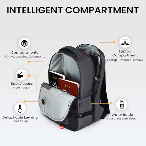 Image of HOT SHOT PHANTOM-X,Detachable Key Ring,Trolley sleeve,Suspension straps,laptop backpack for men|office bag for men|college bag |laptop bag,32 L for men & women