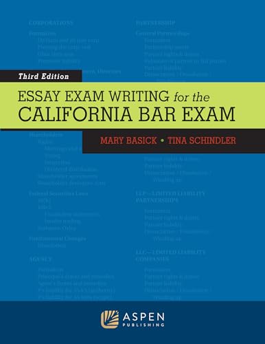 Essay Exam Writing for the California Bar Exam (Bar Review Series)