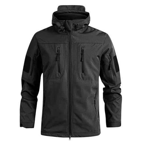 ZEFOTIM Mens Tactical Jacket Military Men Coat Active Jacket with Hood