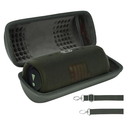 Lebakort Hart Reise Schutz Hülle Etui Tasche für JBL Charge 5 Charge 4 Wasserdichter Portabler Lautsprecher (Armeegrün)