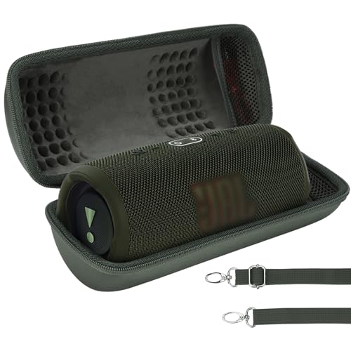 Lebakort Hart Reise Schutz Hülle Etui Tasche für JBL Charge 5 Charge 4 Wasserdichter Portabler Lautsprecher (Armeegrün)