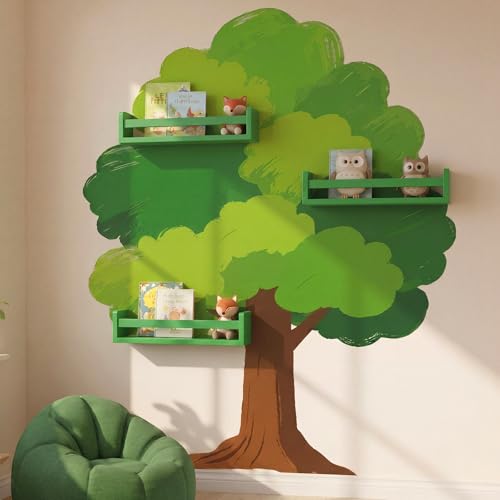 Novabright 1 Set Reading Corner Bookshelf for Classroom, Toddler Tree