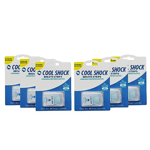 Higiene Bucal Y Dental, Personal Care Appliances Cool Shock | Combo Refrescante de Aliento. Láminas Sabor Menta. 24pz. Sin Azúcar. Larga Sensación de Frescura. Caja 6 pz