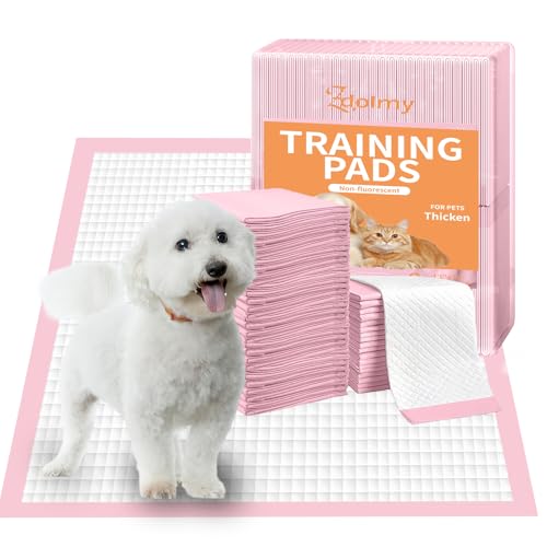 Pet Toilet Training Pads Disposable Puppy Pee Pads for Pets Ultra Absorbent|Quick Dry|Leak-Proof Pet Potty Pads for Dog Cat Rabbits and Guinea Pigs (Pink 13 x 18-50 Count)