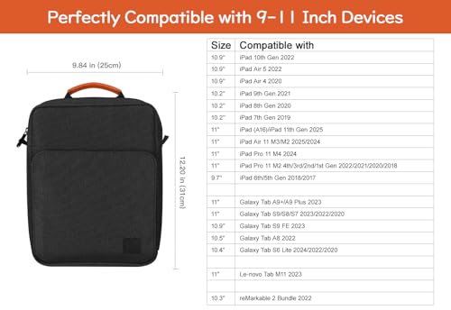 Dadanism Tablet Sleeve Bag Carrying Case for iPad 9/8/7th Gen 10.2, iPad Pro 11 M4, iPad Air 5/4 10.9 iPad 10th, iPad Air 11 - Image 3
