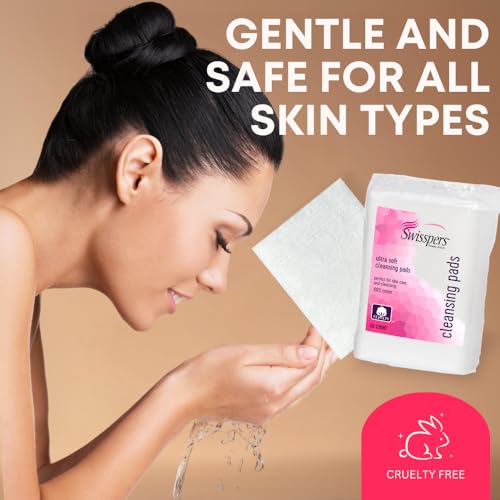 Swisspers Q GAHT 0050 R01803 SPP Premium Ultra Soft Cleansing Pads – 50 Count (Pack Of 3) – Large Rectangular Pads For Gentle And Versatile Skincare – 100% Lint-Free Cotton thumb #4