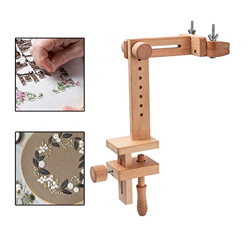 Soporte de aro de bordado de mesa de madera noble marco de 45cm de alta precisión 8