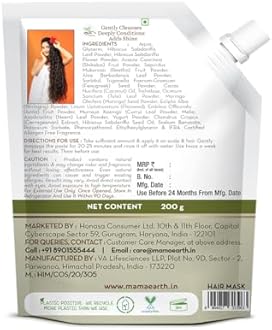 MAMAEARTH Kerala Thaali Cleansing Hair Mask with Hibiscus & 11 Other Herbs 7.05 Oz/200g