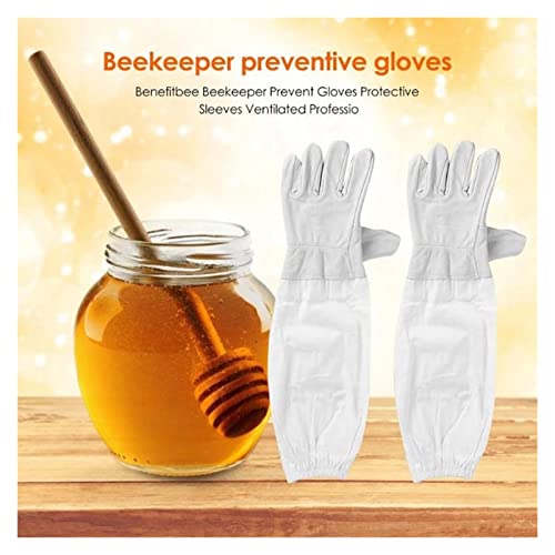 YXSLC Imkerhandschuhe Imkerei-Ausrüstung Schaffellhandschuhe Ziegenleder-Lederhülsen Unisex atmungsaktive und… – Bild 4
