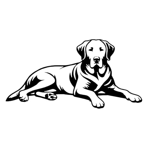 Adesivo Prespaziato raffiigurante un cane razza Labrador Retriver colore Nero