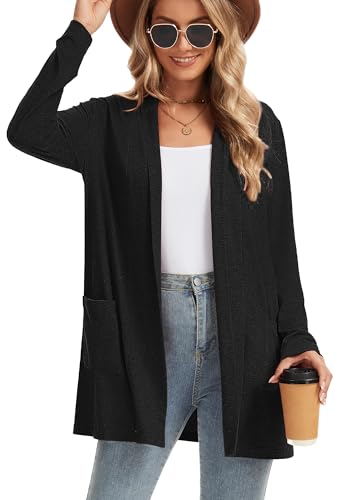 Womens Cardigan Long Sleeve Lightweight with Pockets Business Casual Early Fall Fashion Clothing Cute Tops2