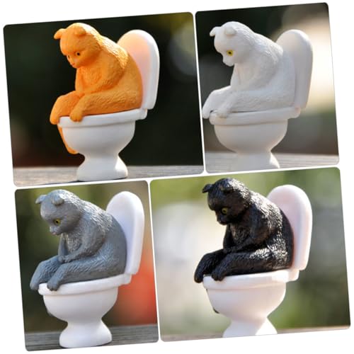 Statues de chat d'art créatif et figurines de chaton haut de gamme pour vitrine - 7