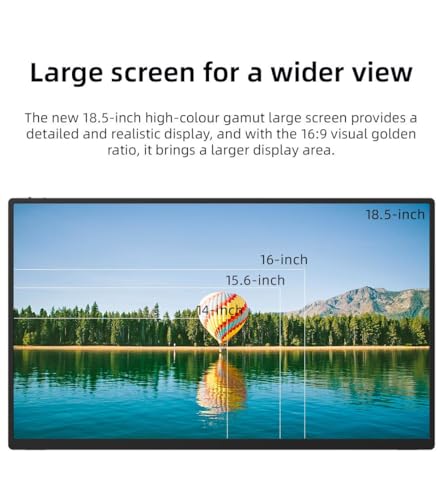Image of XAVION 18.5 Inch FHD Portable Monitor | IPS Display | Ultra-Slim Foldable Screen Extender | USB Type-C & HDMI | Compatible with Laptop, PC, Mac, Smartphone (18.5 inch)