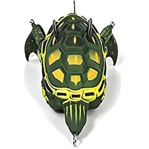 Lunkerhunt Turtle Fishing Lure for Bass Trout Fising | Topwater Baits with Soft Hollow Body, Weedless Hooks Cover
