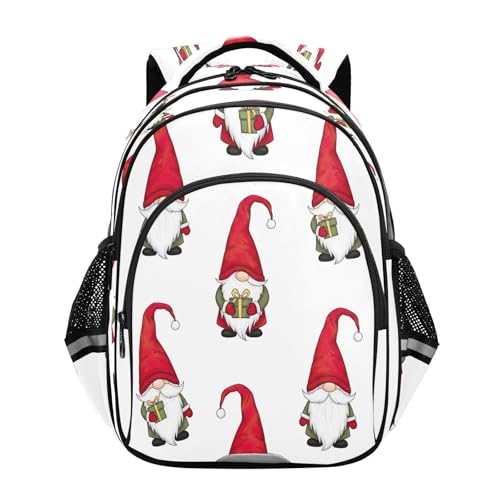 Cute Christmas Gnomes Kids School Backpack for Boys Girls Ages 8-14, Backpack Boys Elementary School