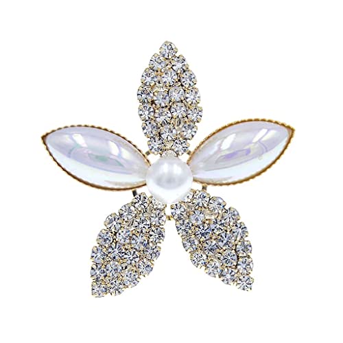 Broches à fleurs en strass exclusives, bijoux en perles d'inspiration coréenne
