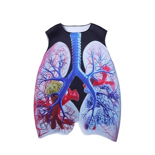 Tenue pulmonaire d'Halloween pour enfants costume d'anatomie idéal pour le carnaval en famille