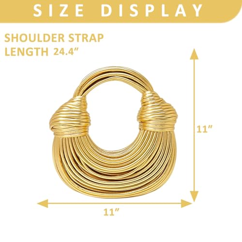 Bolso Clutch para mujer dorado para fiesta miniatura 4