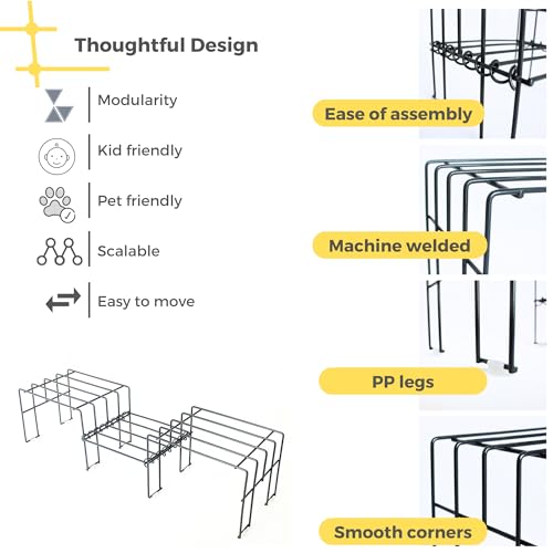 Meshable Moso Flower Pot Stand | Elegant and Functional Floor-Mounted Plant Stand | Rust Free Pot Stand for Indoor & Outdoor | DIY Stand for 3 Plants