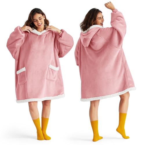 Bedsure Blanket Hoodie, Wearable Blanket for Adults & Kids as Gif...