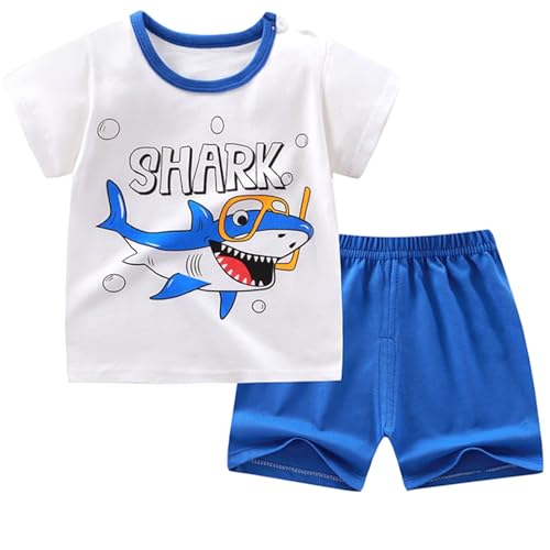 Image of Toddler Boys 4 PCs T-shirts and Shorts Set Baby Summer Clothes Outfit