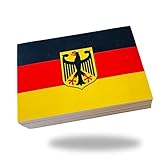Deutschland Aufkleber Flagge mit Bundesadler - 100 Stück Deutschland Sticker 8,5cm Deutschlandfahnen mit Adler | Aufkleber für Auto, Stadion, Heimat oder als AfD Sticker