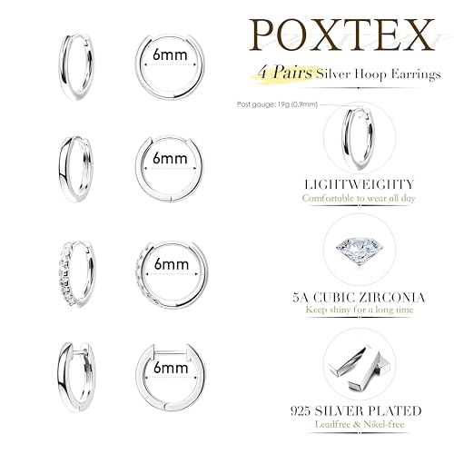 Image of Small Gold Huggie Hoop Earrings Set for Women Men Hypoallergenic 14K Plated Stack Cartilage Earrings, Sterling Silver Multiple Piercing Lightweight Mini Thin Cute Dainty Trendy Jewelry Gifts for Women