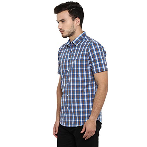 Image of Red Tape Men's Checkered Regular Fit Casual Shirt
