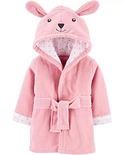 Image of Carter's Bunny Hooded Terry Robe Pink, 0-9 Months