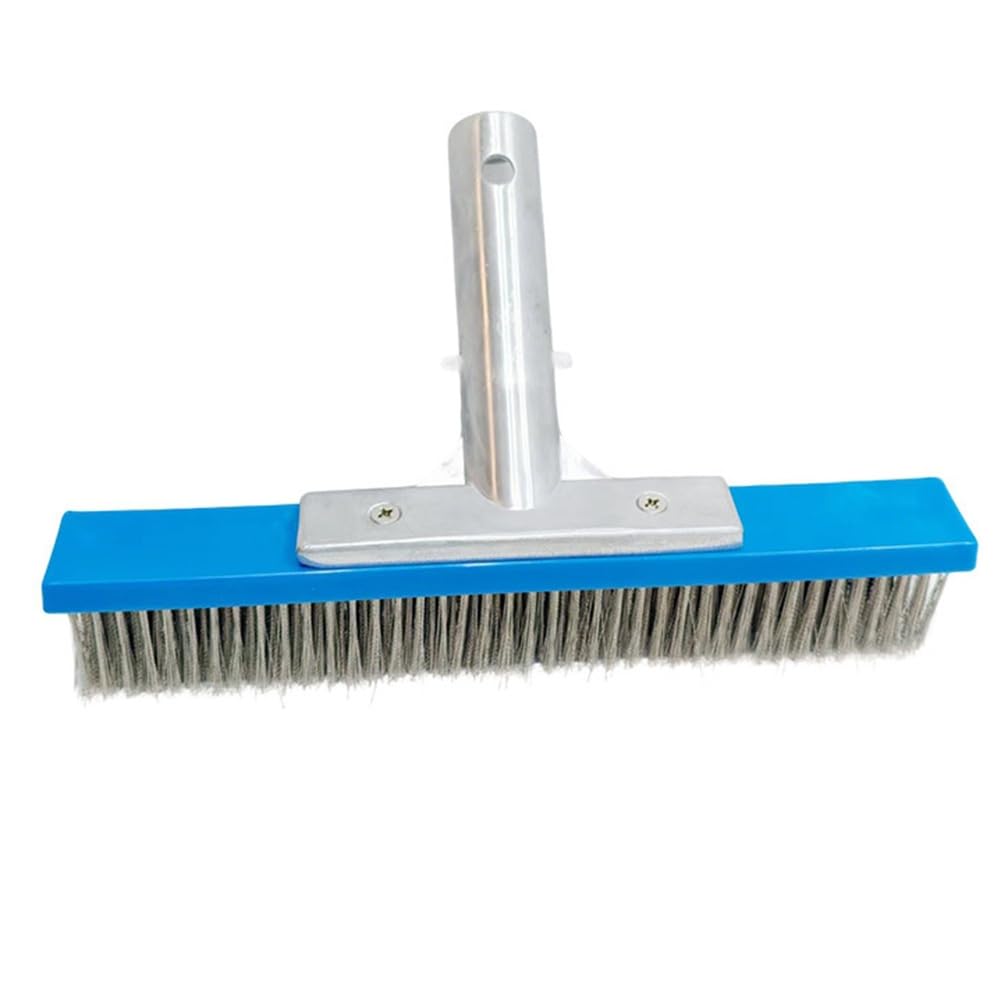 UDSKNV[KSL Cleaning Brush Head 10" Stainless Steel Metal Wire Bristles Scrubbing Scrubber Pool Wall Cleaner